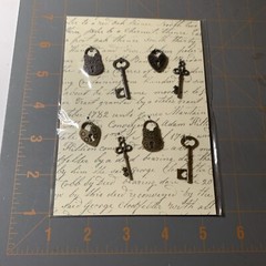 Michaels- Metal Icons Scrapbook Lock & Key Love Crafting Journal Embellishments