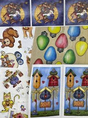 PROVO CRAFT Stickers & Borders & Vellum Die Cuts Vintage Lot Bears Birdhouse 90s