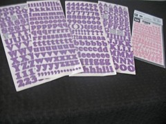 Lot 2 LightBlue Photo Mounting Paper,Gr Length Stickers Pastel, Mini Beige ABC’s