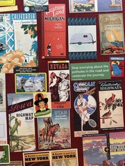 Travel Vacation Themed Bundle 96 Pieces, USA States Road Trip Kit Cutouts Cards