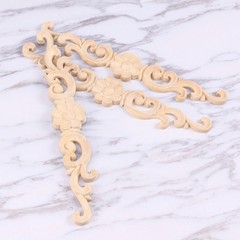 4 PCS Wood Appliques Door Wood Appliques Cabinets Applique Frame Corner Molding