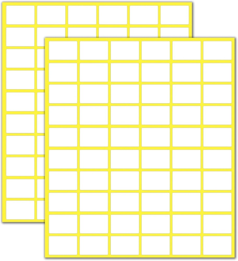 900 Pack White Price Labels 0.75 x 0.5 Inch Self Adhesive Sticker Tags Matte