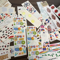 VINTAGE Stickers Mrs Grossman and other Foil Scrapbooking lot rub ons etc