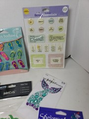 Scrapbooking Sticker Craft Lot 10 Packs Jolees Dazzles 3D Vellum Rub-Ons Bubble