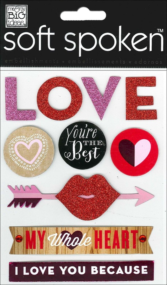 me & my BIG ideas Soft Spoken Embellishments YOU’RE THE BEST (SS-1471) – 10 pcs