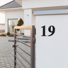 House Numbers 0-9, 3D Self Adhesive Address Stickers for Door Mailbox, Black