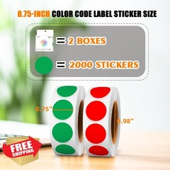 WANSTE Red Green Dot Stickers 2000pcs