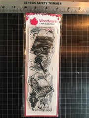 New Creative Expressions Rubber Stamp Woodware ALTERED TAGS COLLAGE free USA shp