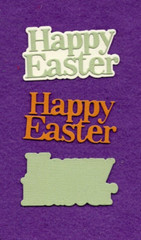 HAPPY EASTER # 9 with background die cuts Spring Church Jesus scrapbook cards