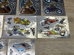 Vintage 1980’s Metallic Foil Vending Sticker Lot BMX Bikes Cars Motorcycle