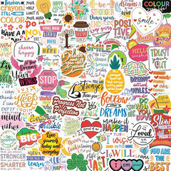 300 Pcs Motivational Inspirational Stickers for Scrapbook, Laptop, Water Bottle