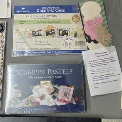 Scrapbooking Lot Book Stamps Paper Etc.