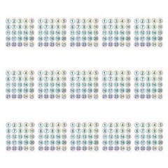 15 Sheets Numbered Bottle Stickers Self Adhesive Numbers for Tracking Items