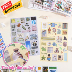Girl’s Korean Sticker Book, Food and Daily Life Theme – 1300+ Cute Light Pink