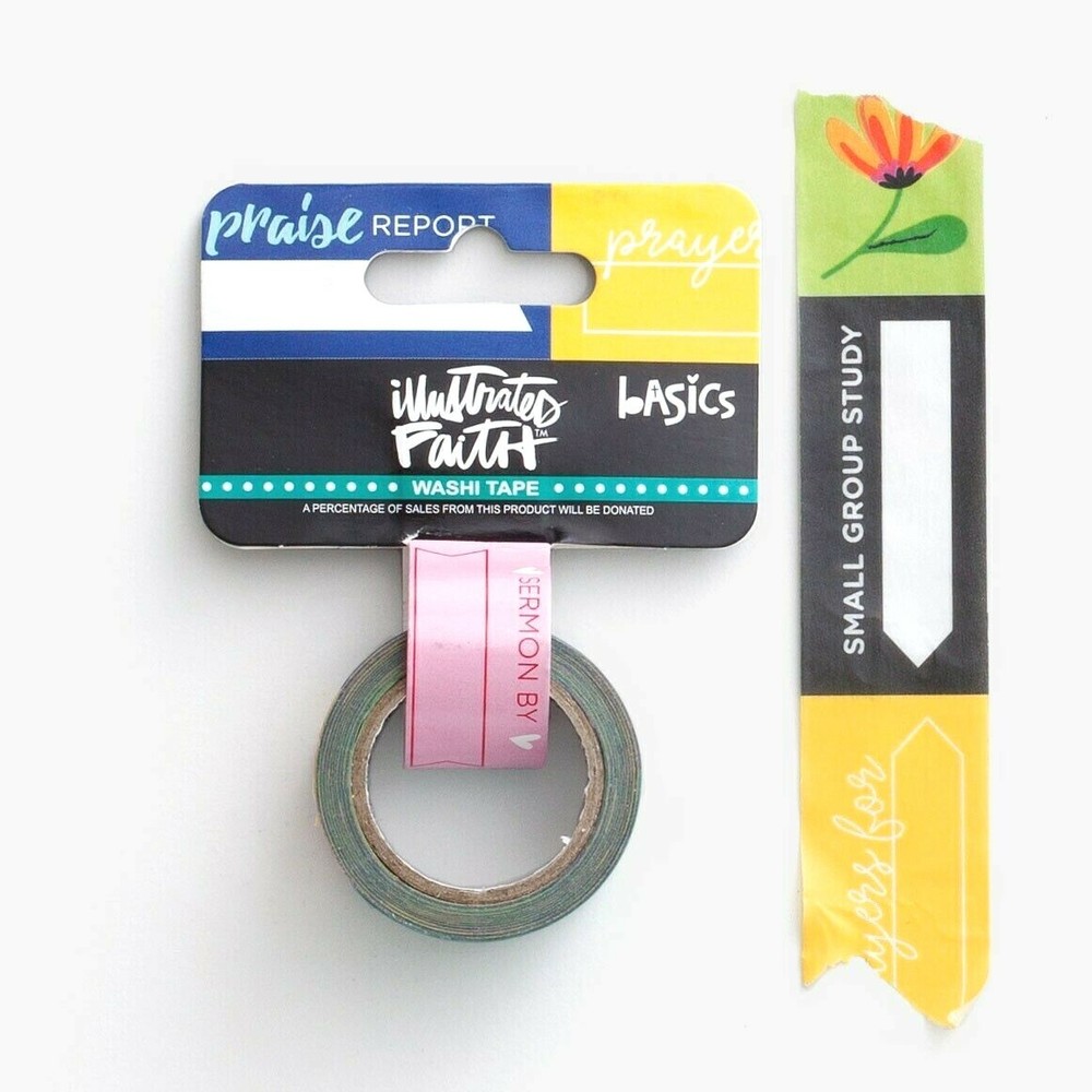 Illustrated Faith DOCUMENT IT Christian Washi Tape Bible Journaling – 30 Feet