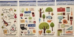Lot of 12 CREATIVE TOUCH Scrapbooking Stickers MIX ASSORTMENT
