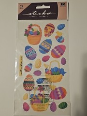 Vintage Sticko flat stickers SPRING SEASONAL EASTER EGGS