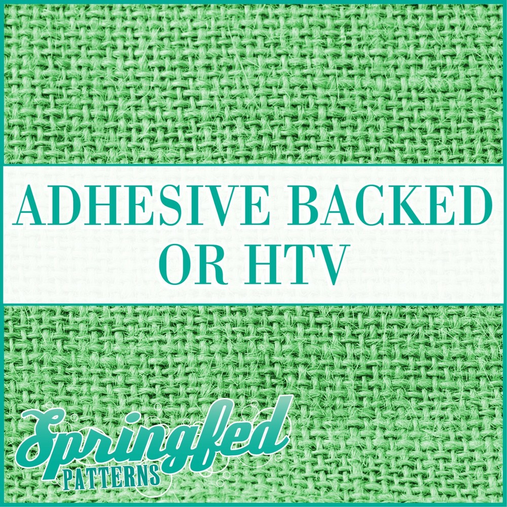 GREEN BURLAP Pattern Adhesive Vinyl or HTV Heat Transfer Vinyl Jute Cloth Look