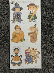 Tie Me To The Moon ~ Dimple Street Gang Vintage Sticker Lot Of 9 Sheets