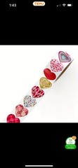 40 PCs Heart Shaped 1” Colorful Stickers Valentines Day Env Seals Small Business