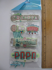 Jolee’s GRANDPA WORDS Dimensional Embellishments 5 Pieces NIP