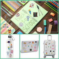 100 Pcs Back to School Stickers for Scrapbooks, Laptops, Water Bottles, DIY Craf