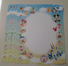 NEW TOKYO DISNEYLAND DISNEY STATIONARY SET PAPERS AND MATCHING ENVELOPES