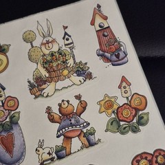Vintage y2k Cottagecore Sticker Sheet mod Bundle Lot Bunny Garden Flower Birds