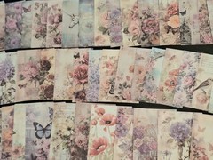 100Pc Floral Abundance Scrapbooking JJ Craft Papers No Duplicates