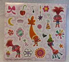 Vintage DreamWorks Trolls (4) Sticker Sheets*4″x4″ New OS 2018 *I*