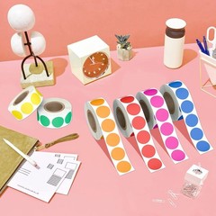 3000Pcs Round Dot Stickers Garage Sale Price Stickers Sheets for Office Student