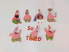 Set Of 7 Stickers Patrick Star SpongeBob SquarePants Assorted Sticker Designs
