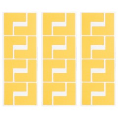 5S Location Marking Corner, (3x3x1.2 Inch, Yellow) (24Pcs), l -shaped Sticker