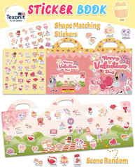 Reusable Sticker Books for Kids, Sticker Books for Toddlers, Toddler Travel Toys