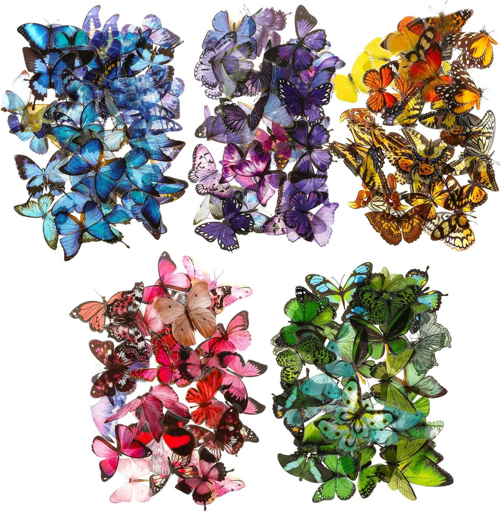 Butterfly Stickers Waterproof PET Decals for Scrapbooking Journals Planners