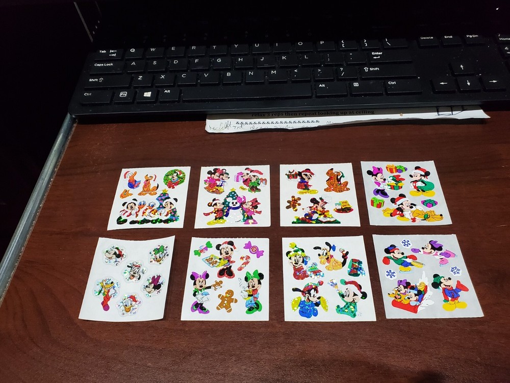 8 vintage Sandylion Christmas Mickey Minnie Donald Daisy Goofy Baby Mods Prisma