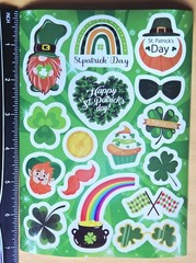 St Patrick’s Day Sticker Single Sheet (5×7″). Vinyl/ Waterproof.