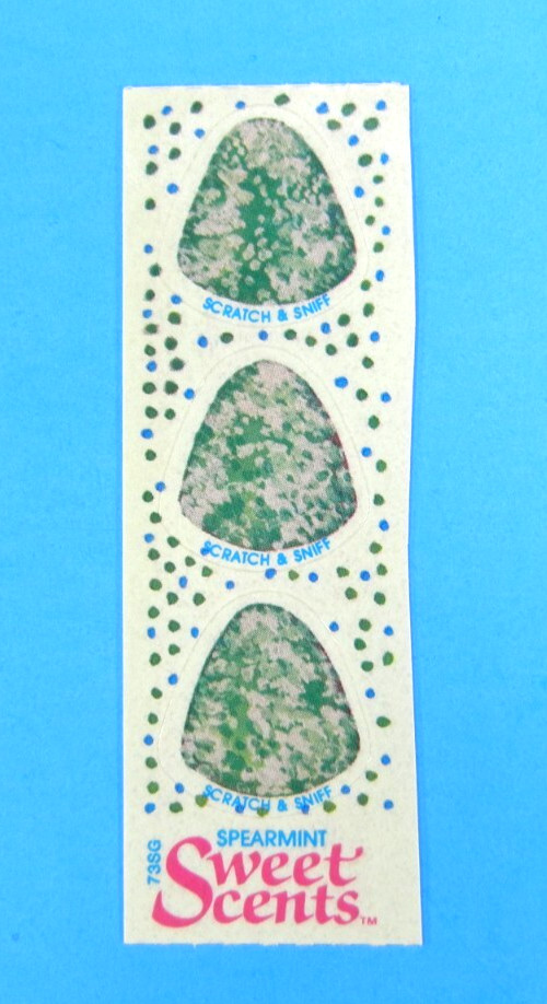 Vintage 1984 Illuminations Sweet Scents Mint Gumdrop Scented Stickers
