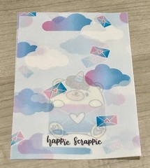 New Happie Scrappie Clouds ☁️ Vellum Mini Sheet 4 x 5.5”