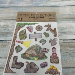 Paper Reflections Stickers Camping Tent Hunting Fishing Pack Knife Boots Vintage