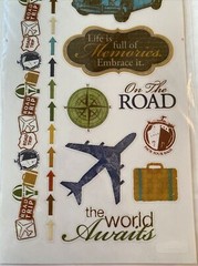 On The Road Travel Adventure Plane Vintage Car Stickers by Forever in Time