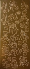 COOPER FOIL TEDDYBEAR Outline Stickers(4”x9”)Stuffed Animal•Toys•Card Making•