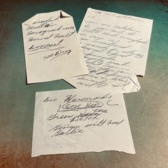 Vtg Handwritten Notes Scrapbooking Craft Junk Journal Prop Ink On Paper Cursive