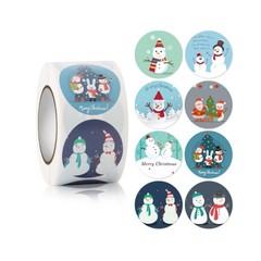 500pcs/Roll Decoration Merry Christmas Roll Paper Party Sticker Gift Label