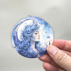 Moon Goddess Flake Stickers Steampunk Collage Junk Journals Planners Scrapbook