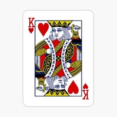 King of Hearts Deck Cards Inspired Playing Card Vinyl Sticker for Laptop Phone