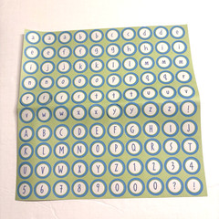 Vintage Scrapbook Alphabet LOT – 9 Sets of Paper Punchout & Tag Letters/Numbers