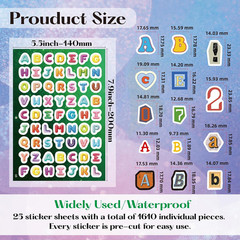 1610Pcs Letter Stickers for Scrapbooking,Ransom Note Stickers, Junk Journal, Jo