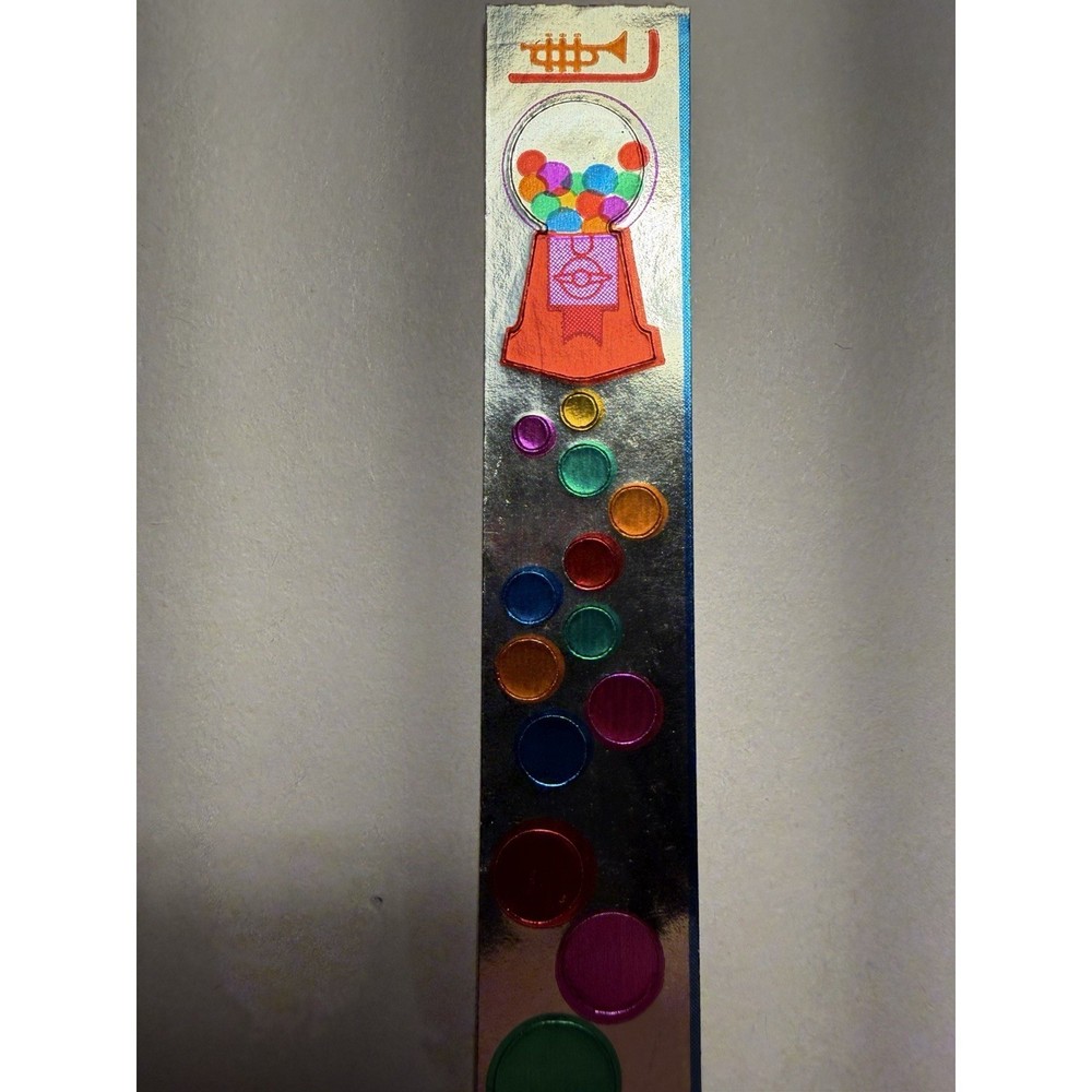 Vintage 1983 Toots Cardesign «Gumballs» 6″ Sticker Strip Foil (#MUS 130CX)