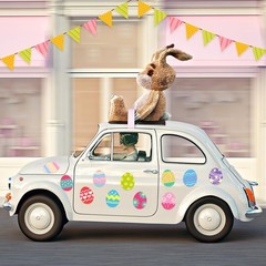 Easter Magnetic Stickers, 22pcs Easter Eggs Car Magnets Decorations Accessori…